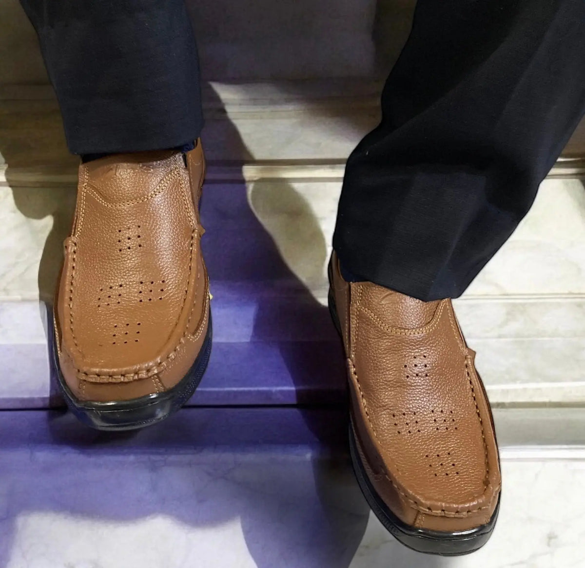 Shoemantic Leather Medicated Mustard/Camel Article No-743 Shoemantic