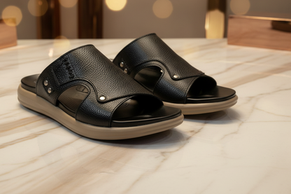 Premium Leather High Quality Soft Slipper Article  K-115 black