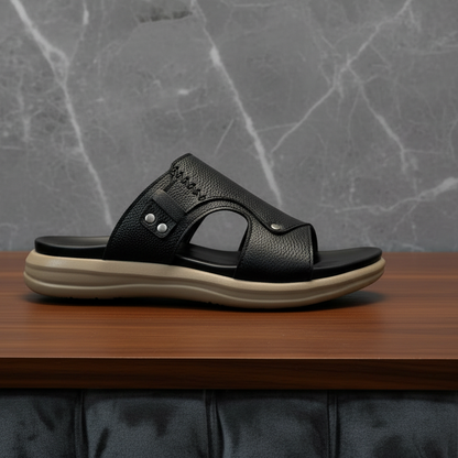 Premium Leather High Quality Soft Slipper Article  K-115 black