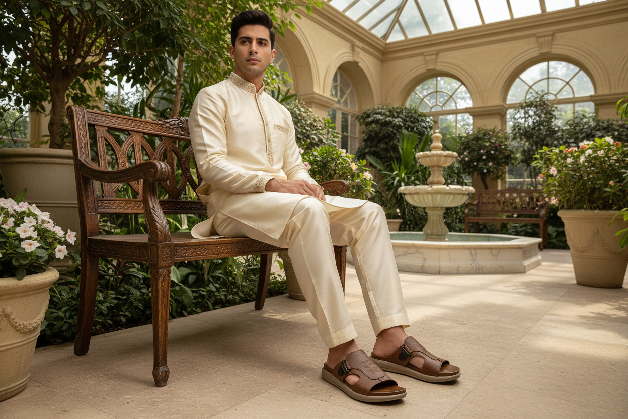 Premium Leather High Quality Soft  Slipper Article  K-109 camel