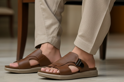 Premium Leather High Quality Soft  Slipper Article  K-109 camel