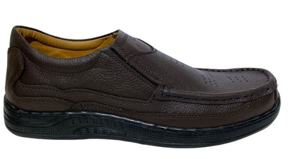 LEATHER CLARKS CL-743 DARK BROWN