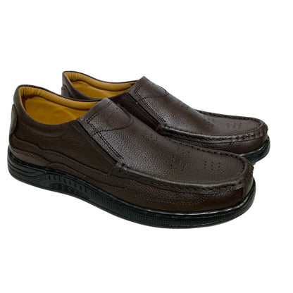 LEATHER CLARKS CL-743 DARK BROWN