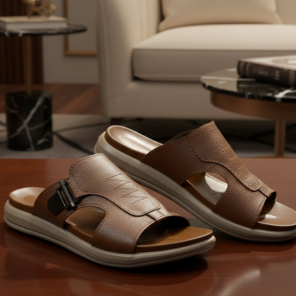 Premium Leather High Quality Soft Slipper Article  K-115 black