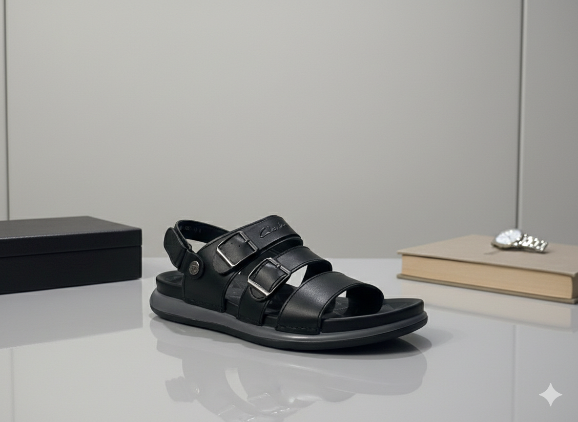 Clark's Soft step 2 in 1 Sandal plus Slipper Leather premium Article 705