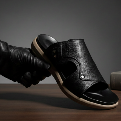 Premium Leather High Quality Soft Slipper Article  K-115 black